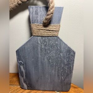 Marble Cheese Board with Braided Rope Handle -New in Box